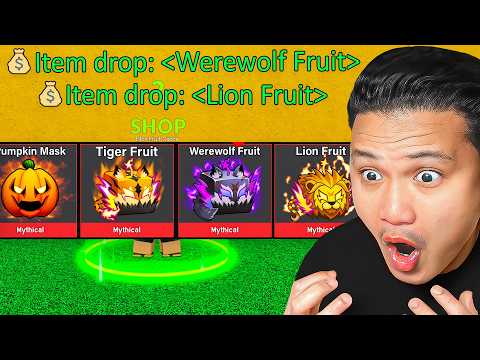 i rolled 100 Halloween Fruits To Get ALL NEW items In Blox Fruits