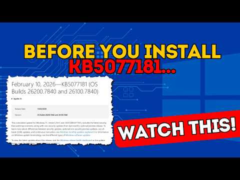 Before You Install Windows 11 KB5077181… Watch This!