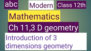 Class 12th mathematics modern abc solutions of Ch11 -3 D geometry introduction for CBSE and PSEB