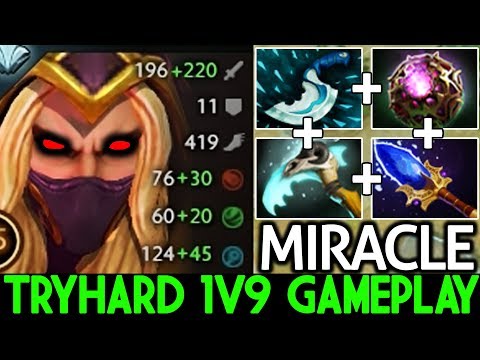 Miracle- [Invoker] Epic Tryhard 1v9 Gameplay 7.21 Dota 2