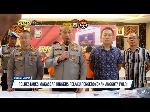 POLRESTABES MAKASSAR RINGKUS PELAKU PENGEROYOKAN ANGGOTA POLRI