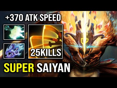 SUPER SAIYAN +370 Attack Speed Spin to Win Juggernaut with Electric Moon Shard Dota 2