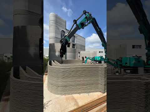 See How A Concrete Building Is 3D Printed On Site #construction #concrete #architecture