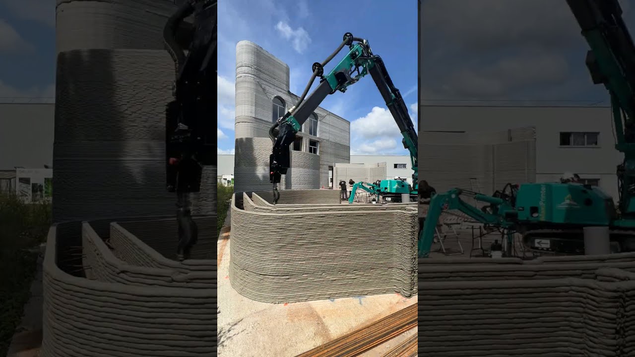 See How A Concrete Building Is 3D Printed On Site #construction #concrete #architecture