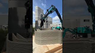 See How A Concrete Building Is 3D Printed On Site #construction #concrete #architecture