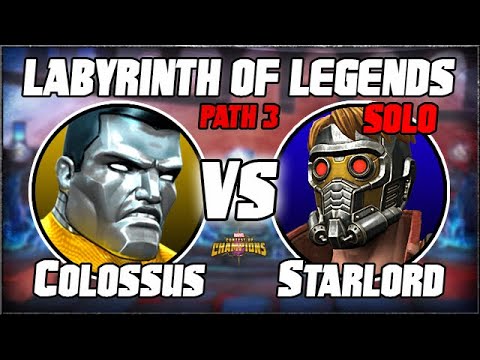 Colossus vs Star-Lord SOLO - Labyrinth of Legends Path 3 (Marvel Contest of Champions)