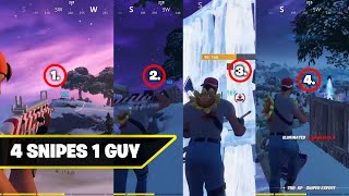 I sniped the same guy 4 times in solos....