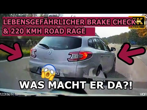HE'S FORCING US TO DRIVE OFF! IS HE COMPLETELY ILL? & MERCEDES PULLS IN AT 220 KMH – Dashcams in 4k