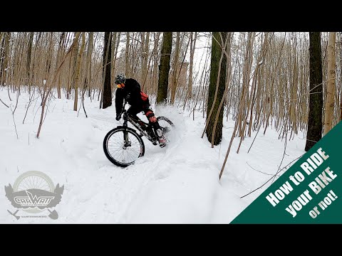 HowTo (not) RIDE YOUR BIKE ON SNOW! inklusive CRASH!