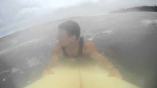 Alex Headland 2nd session wave #3 about to get barrelled and wiped out on 6122011