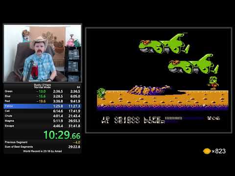 Bucky O' Hare (NES) speedrun in 29:56 by Arcus