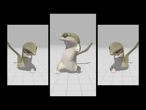 lizard dancing to lady hear me tonight but it's actually synced