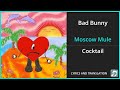 Bad Bunny - Moscow Mule Lyrics English Translation - Spanish and English Dual Lyrics  - Subtitles