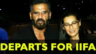 Dapper Suniel Shetty Departs For IIFA 2017 New York