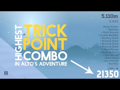 21350 - Best 14X Combo Achievement In Alto's Adventure!