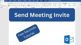 How to send meeting invitation - Outlook