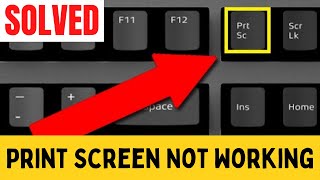 How to Fix Print Screen Not Working on Window 10 | Print Screen Key Not Working | Quick Fix