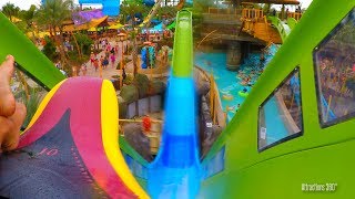 [4K] Water Coaster at Volcano Bay - Krakatau Aqua Coaster POV