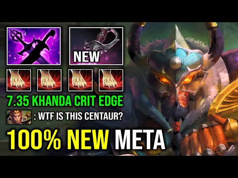 100% NEW META 7.35 Khanda Crit Double Edge 1v5 Max Strength 1 Shot Burst Centaur Warrunner Dota 2