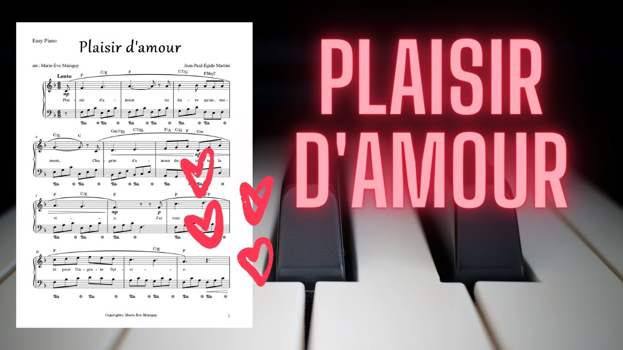 Plaisir d'amour | EASY PIANO | Sheet Music & Tutorial | Musescore