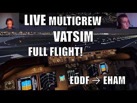 👨‍✈️✈️👨‍✈️ VATSIM: LIVE FULL FLIGHT! Frankfurt to Amsterdam! [P3D V4] [PMDG Boeing 747-400F V3] Video