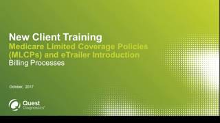 eTrailer from Quest Diagnostics - Recorded Training Webinar