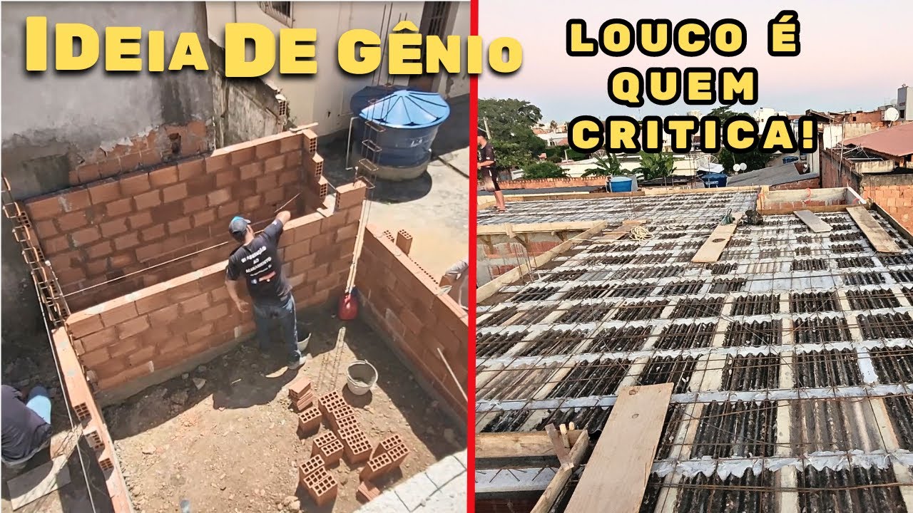 VEJA QUE IDEIA DE GÊNIO E HABILIDADE NA CONSTRUÇÃO DE SOBRADO COM LAJE BATIDA POR CIMA DA TELHA