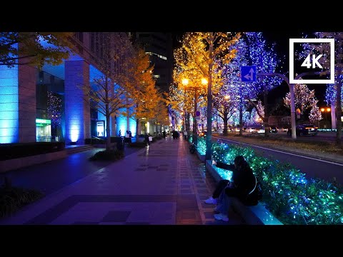 【OSAKA】 Midosuji Illumination 2025 - Walking Through the City of Lights / Japan 4K HDR