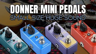 Video thumbnail for Donner Mini Pedal Review - Mod Square II / Stylish Fuzz / Ultimate Comp / Harmonic Square by Music for Miles