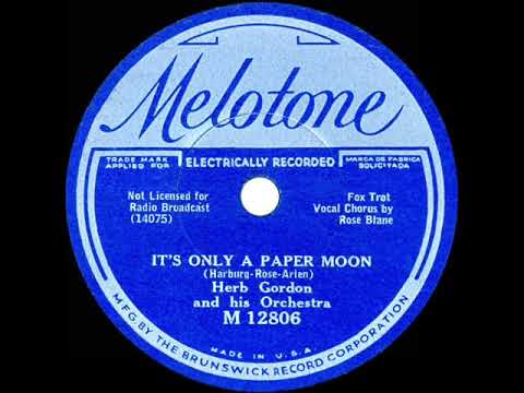 1933 Herb Gordon - It’s Only A Paper Moon (Rose Blane, vocal)