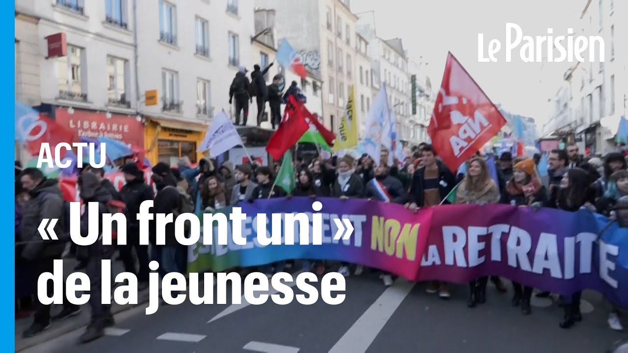 Réforme des retraites : soutenues par LFI, les organisations de jeunesse manifestent à Paris