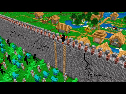 MURALHA PARA PROTEGER VILA DO ATAQUE NO MINECRAFT