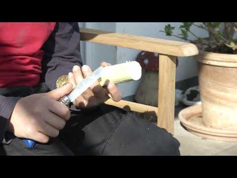 Bastelidee für Ostern: einen Hasen schnitzen    FROHE OSTERN