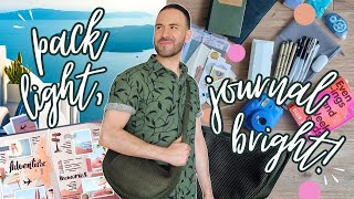 What's in my TRAVEL JOURNALING BAG? Essential kit | Top supplies | Top tips for flat & light storage