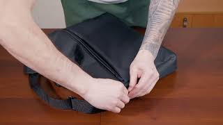 Практична ділова сумка з якісного поліестеру FABRA 22585 чорна