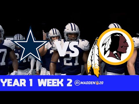 Madden 20 Cowboys Franchise Season 1 - Week 2 - Cowboys @ Redskins