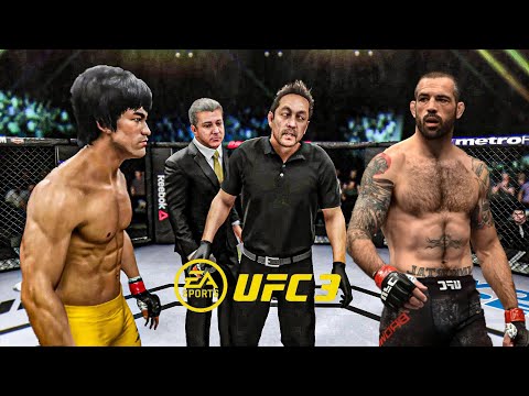 Bruce Lee vs Matt Brown EA Sports UFC 3 Bruce Lee Fight Club 🔥🐲