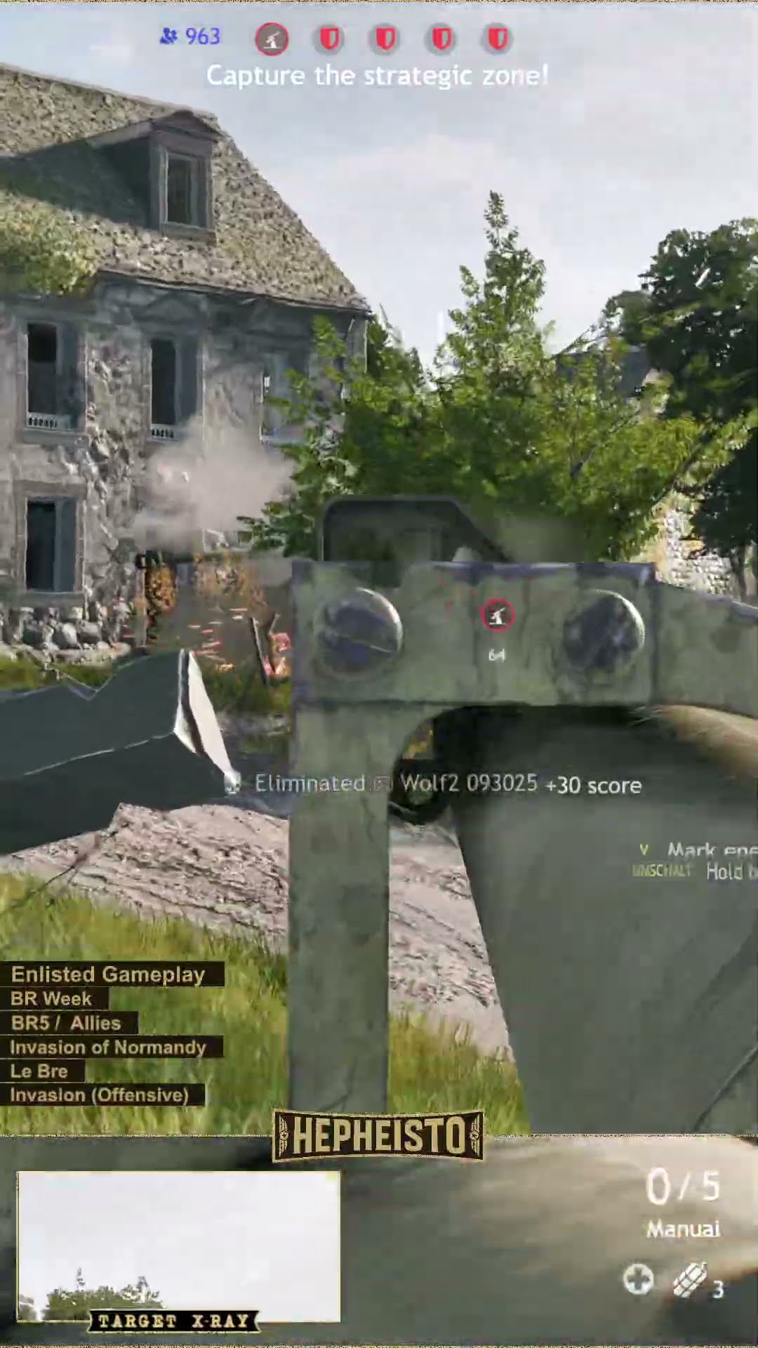 Anti Tank Gunner eliminates Panzer Panther G with RPzB. 43 Ofenrohr