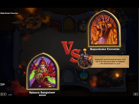 Rogue vs. Majordomo Executus Heroic (Part I) [Budget Hearthstone Deck]