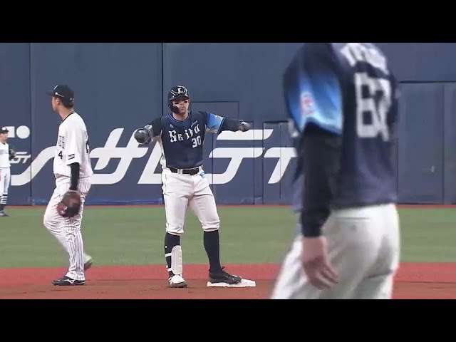 【1回表】ライオンズ・オグレディ ライトオーバーの先制タイムリー2ベースヒットを放つ!! 2022年4月30日 オリックス・バファローズ 対 埼玉西武ライオンズ