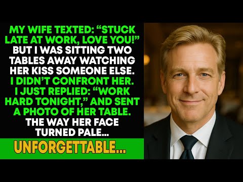 My wife texted ‘Stuck late at work, love you!’ … but I was two tables away watching her kiss someone