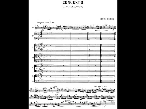 Henri Tomasi - Concerto for clarinet, string orchestra and harp (with score)