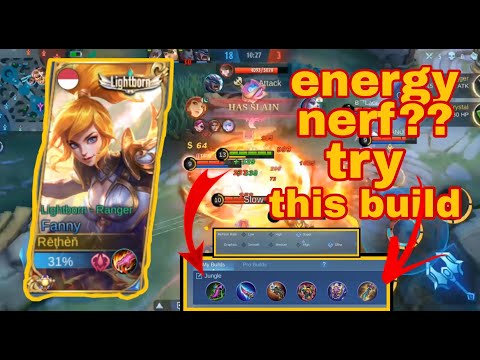 fanny new update energy nerf best build and emblem for fanny ||2020