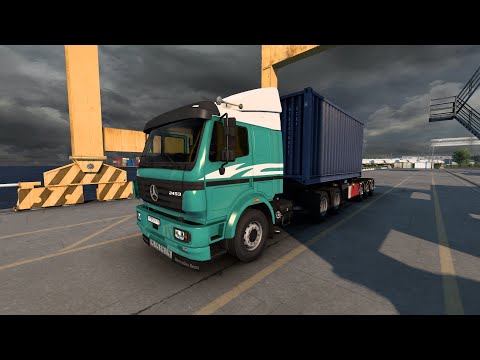 ETS2 Mercedes SK Container transport St. Petersburg (RU) - Kotka (FI)