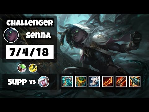 Senna 11.8 Gameplay Challenger Replay S11 Support (7/4/18) - NA