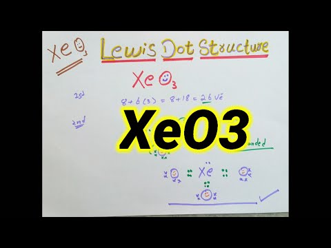 Lewis Dot Structure of XeO3 | #XeO3 lewis Dot Structure | #XenonTrioxide🔥