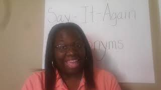 MES Say it Again Synonyms Wrap-Up
