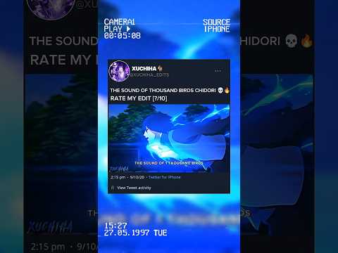 Sasuke's chidori 🐐🔥 #naruto #anime #shorts