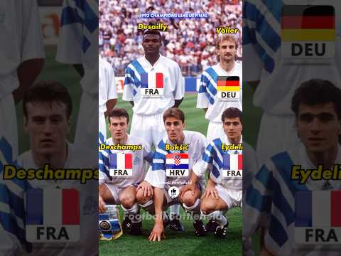 Olympique Marseille squad vs AC Milan Final Champions League 1993🔥Nations❤️#footballshorts #ucl