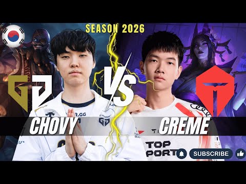 GEN Chovy vs TES Creme - Chovy RYZE vs Creme CASSIOPEIA Mid - Patch 26.2 KR Ranked | lolrec